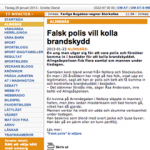 Falsk polis vill undersöka brandskyddet i Alingsås